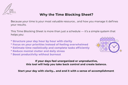 Time Blocking Sheet