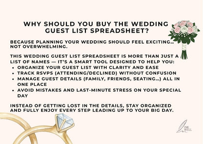 Wedding Guest List Spreadsheet